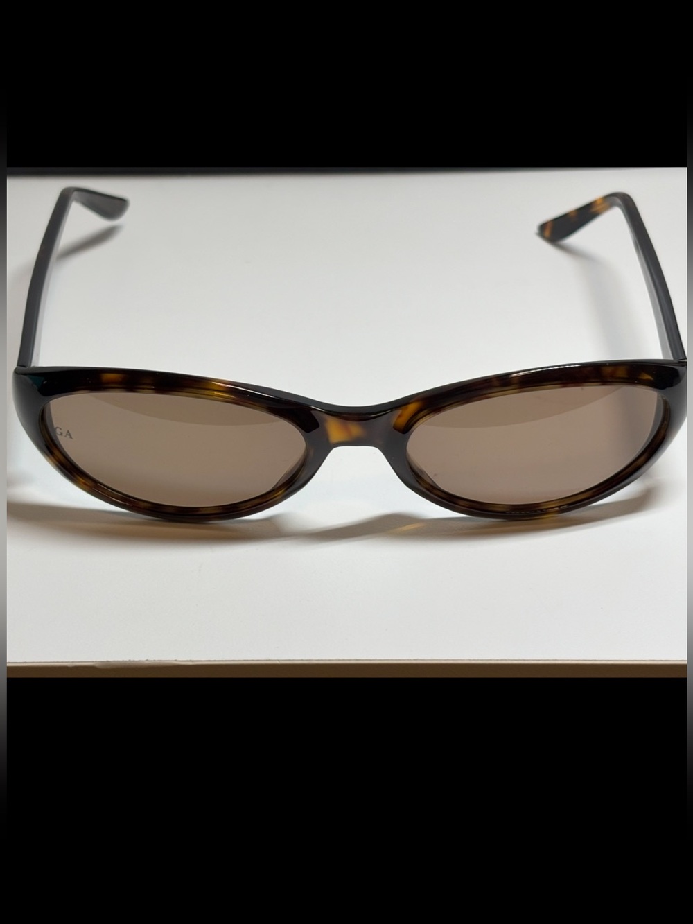 Giorgio Armani Tortoiseshell Brown Oval Women's Sunglasses